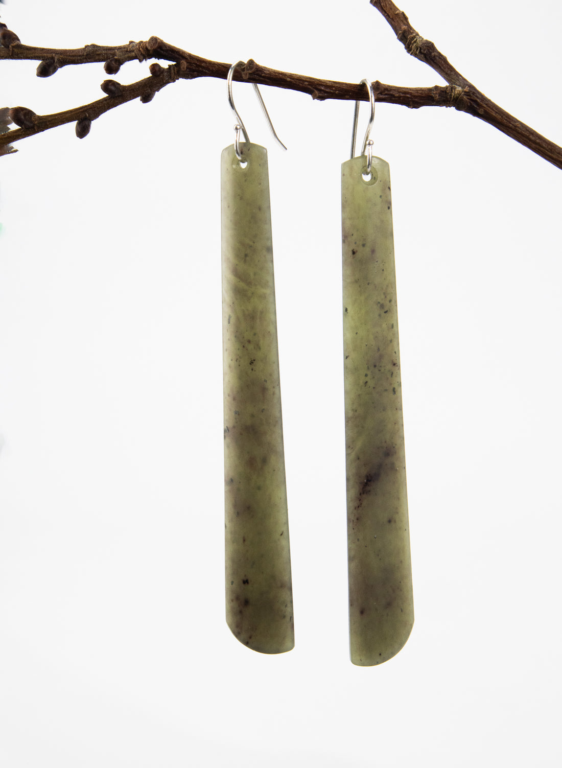 Pounamu Drop Earrings - Large