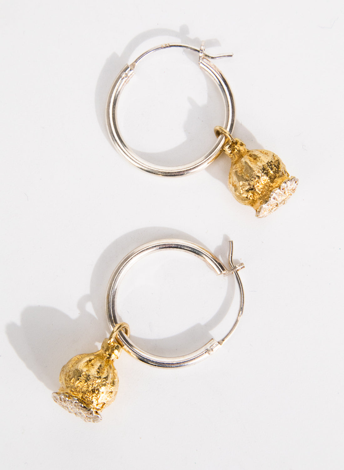 ANZAC Poppy Hoops - Sterling Silver &amp; Gold