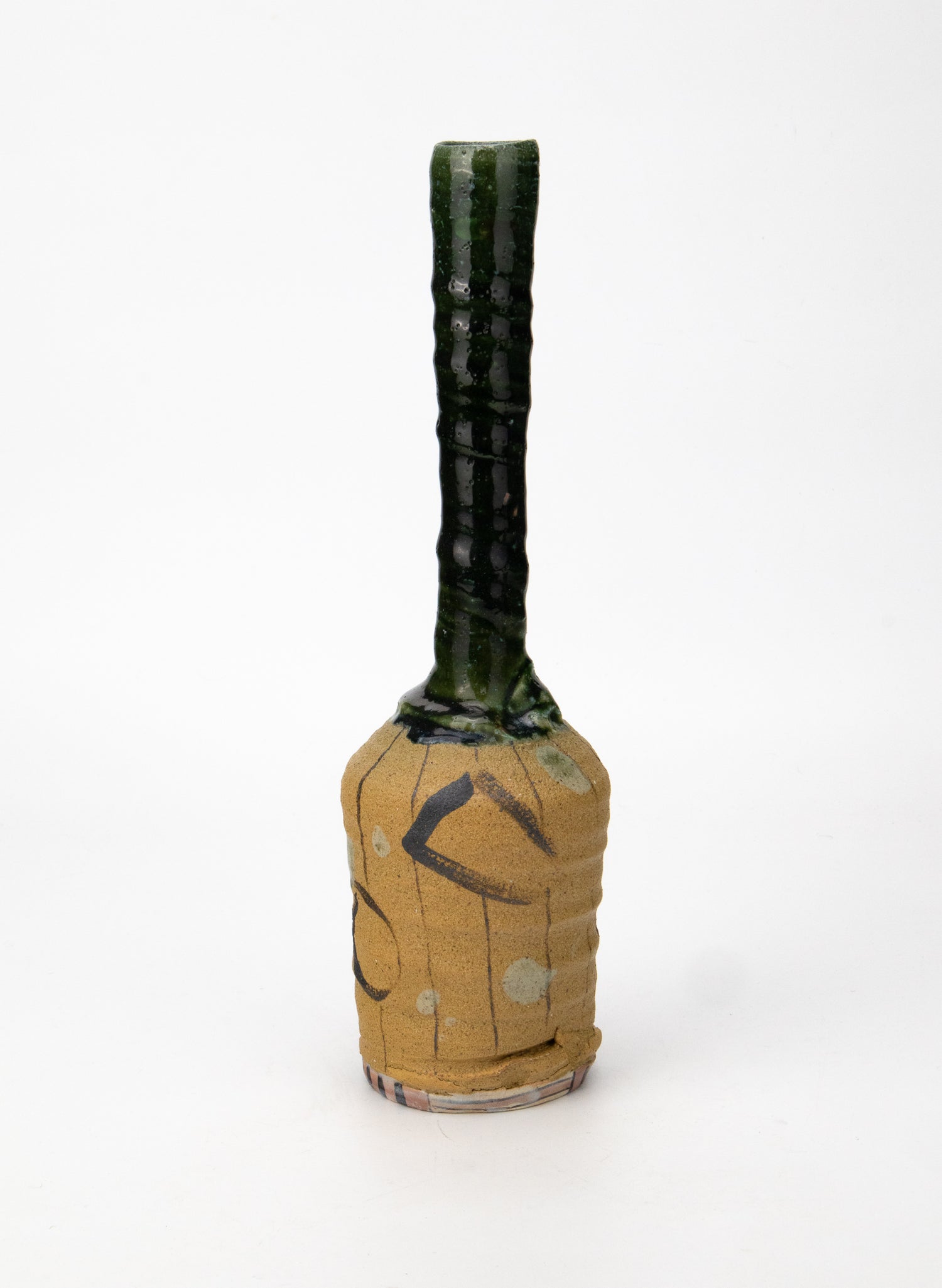 Oribe long neck vase 