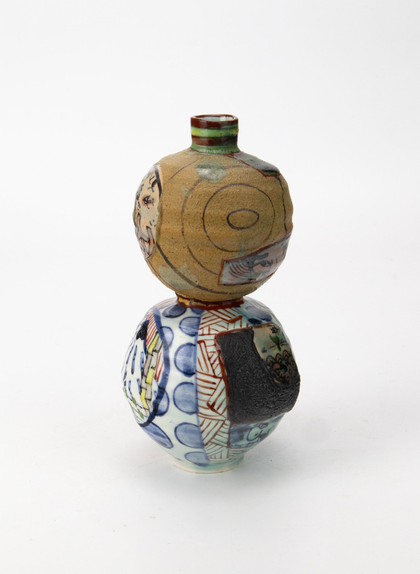 Yobitsugi Style Gourd Vase 
