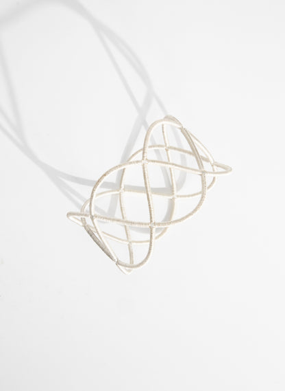 Triple Twist Silver Bangle