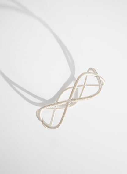 Double Twist Silver Bangle