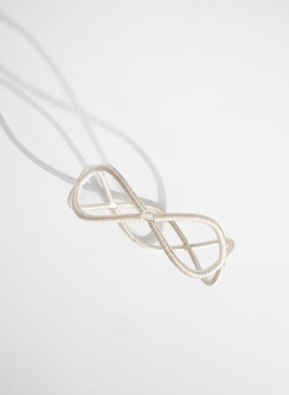 Double Twist Silver Bangle