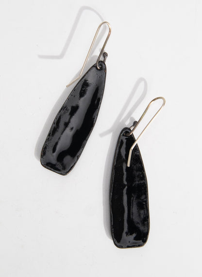 Basil Flow Enamel Earrings