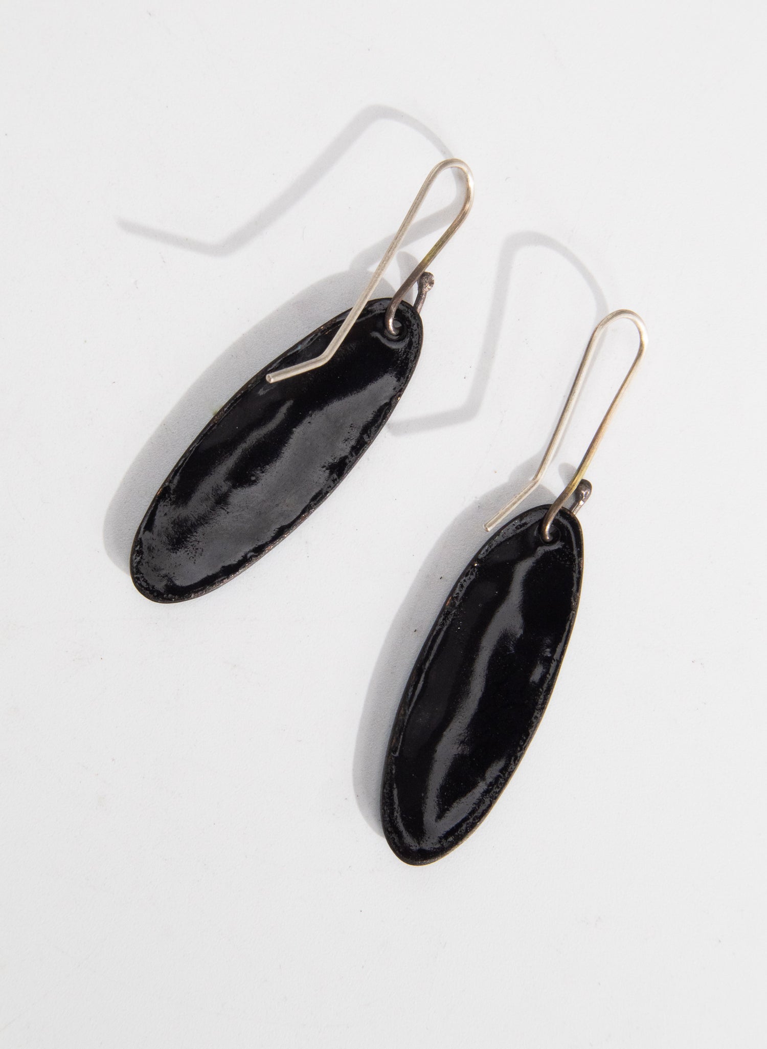 Teal Flow Enamel Earrings