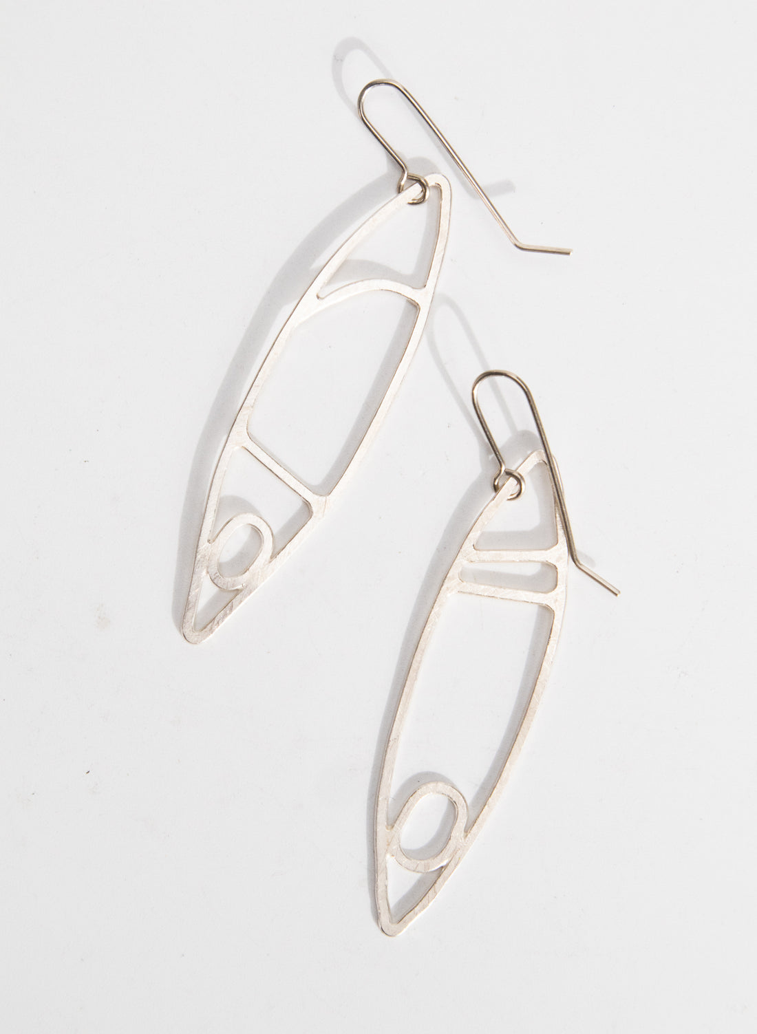 Shield Silver Earrings