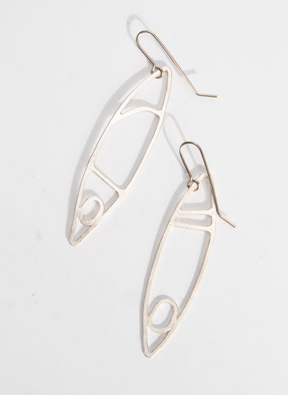 Shield Silver Earrings