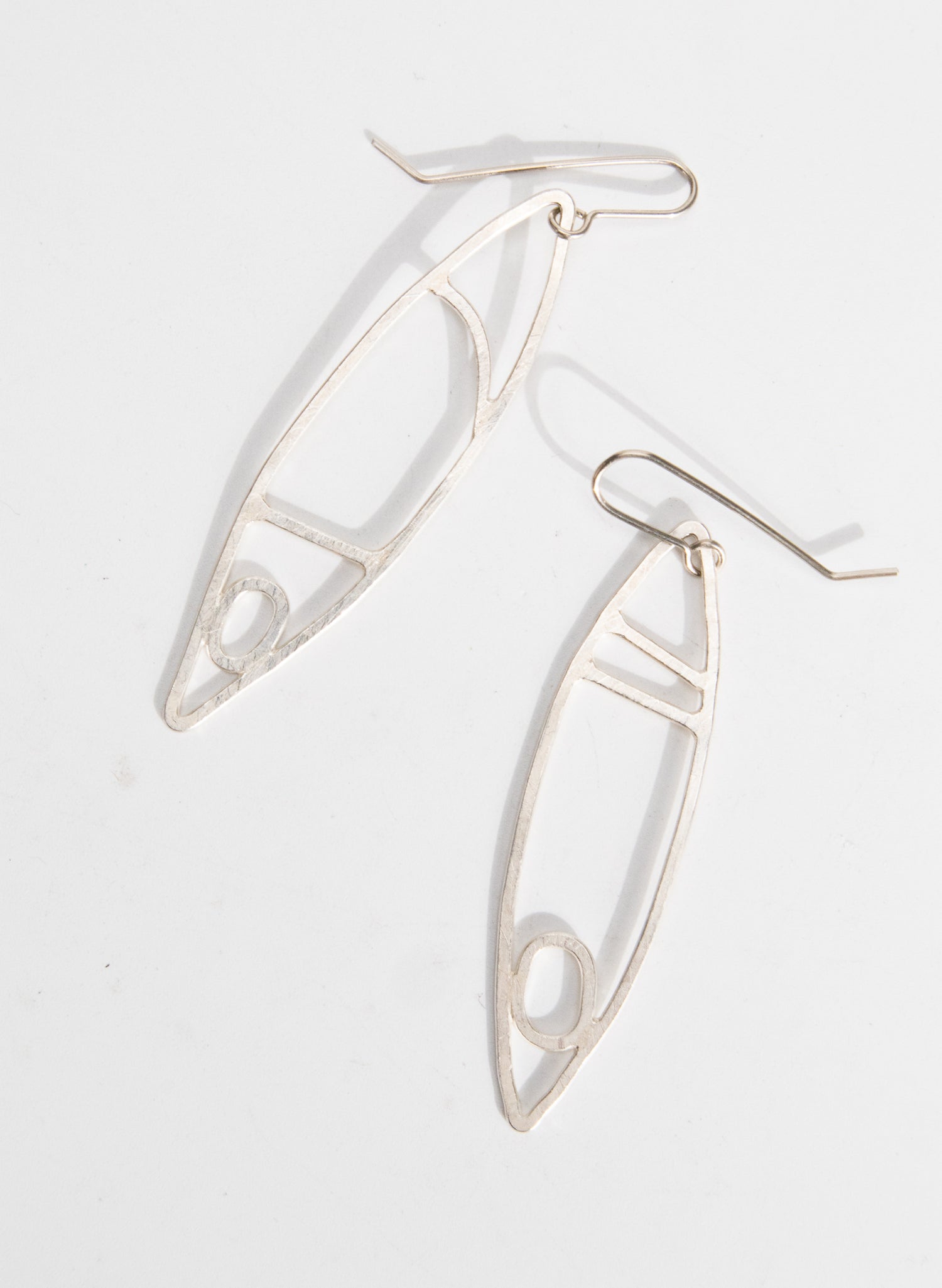 Shield Silver Earrings