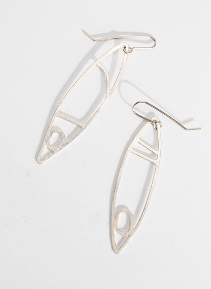 Shield Silver Earrings