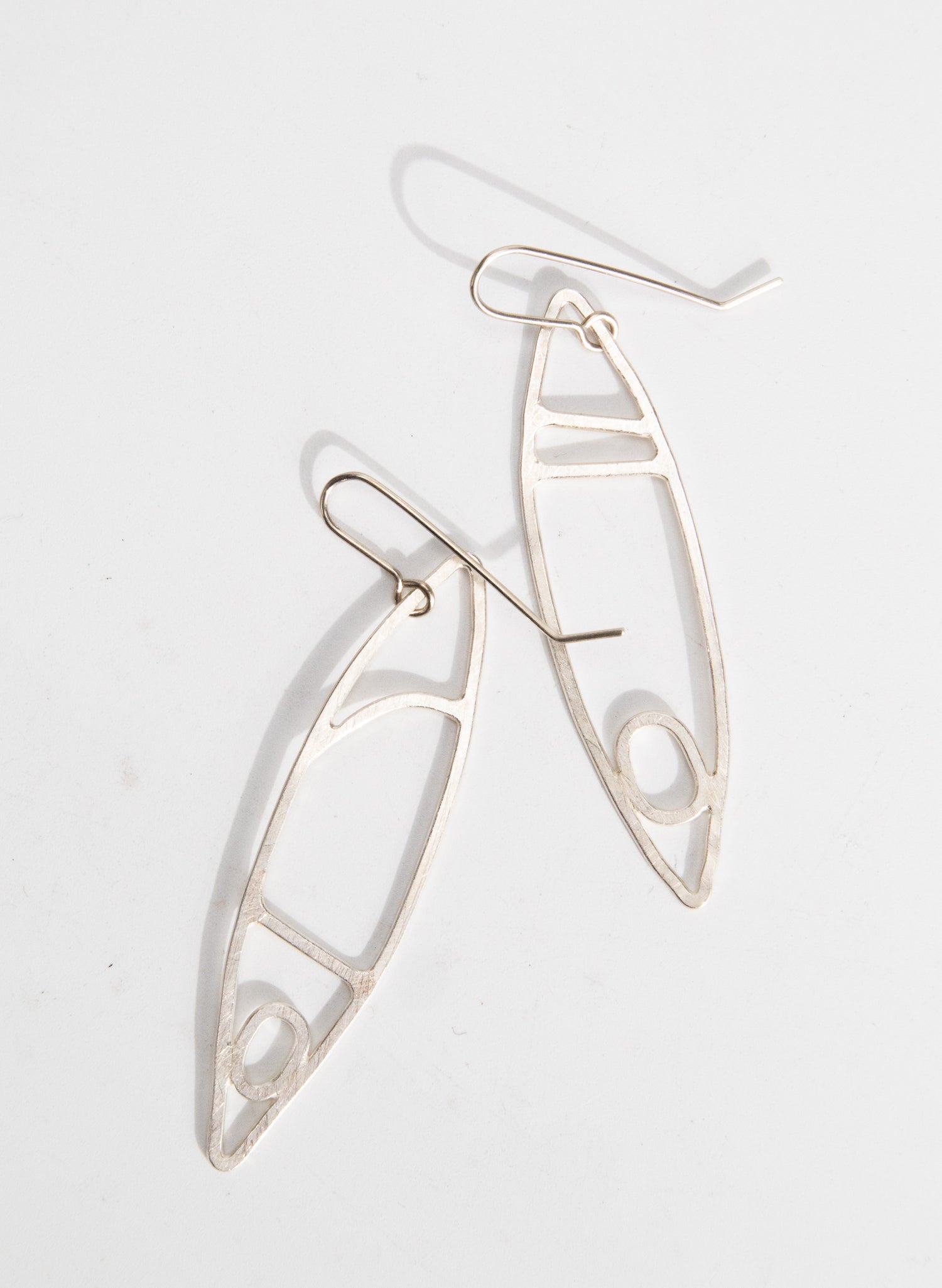 Shield Silver Earrings