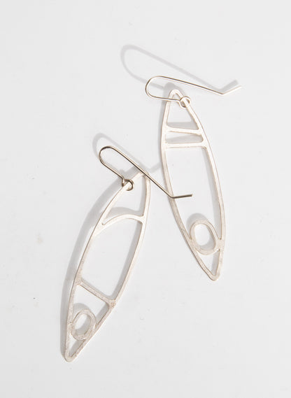 Shield Silver Earrings