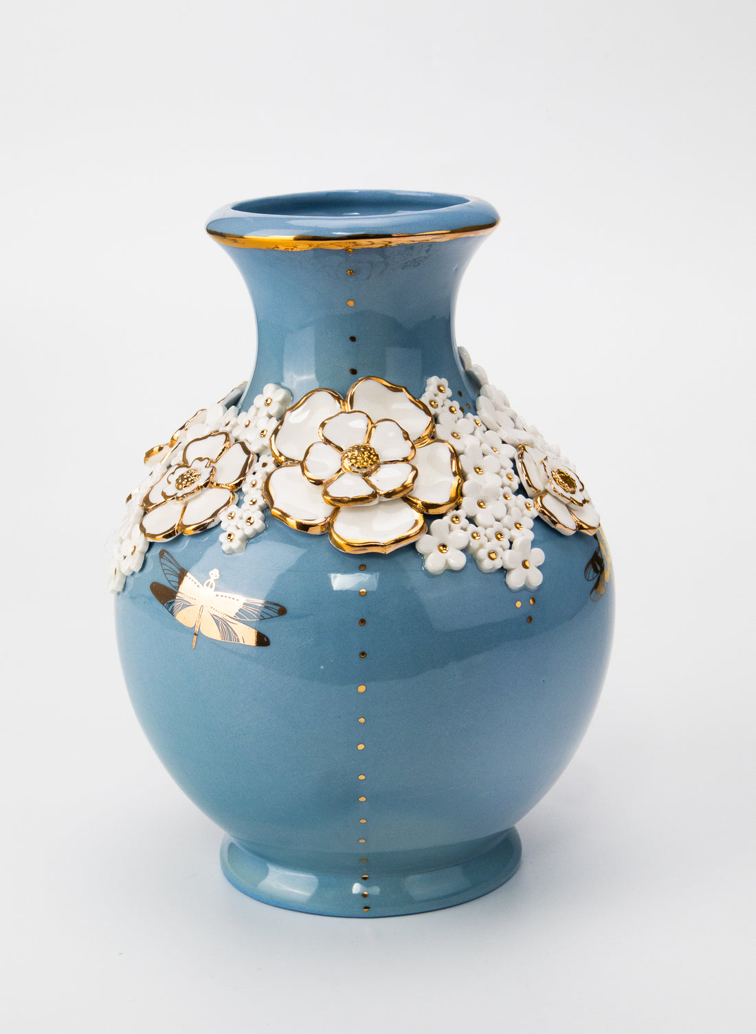 Large  Blue Flower Vase