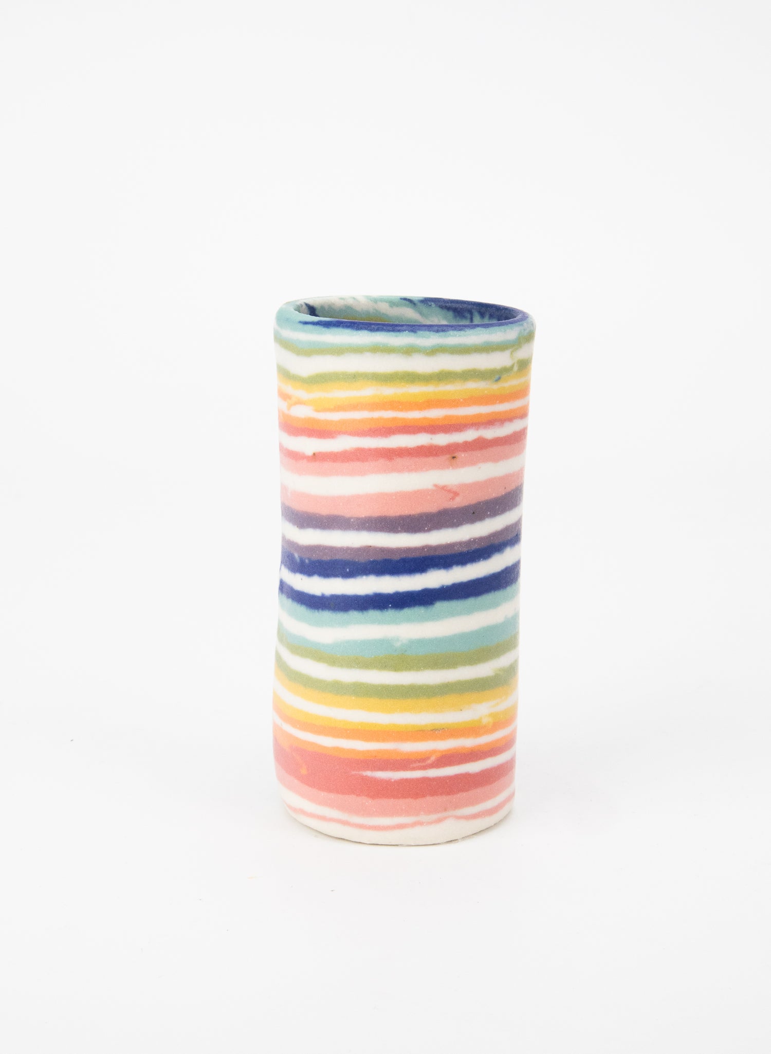 Nerikomi Rainbow Skinny Tiny Vase