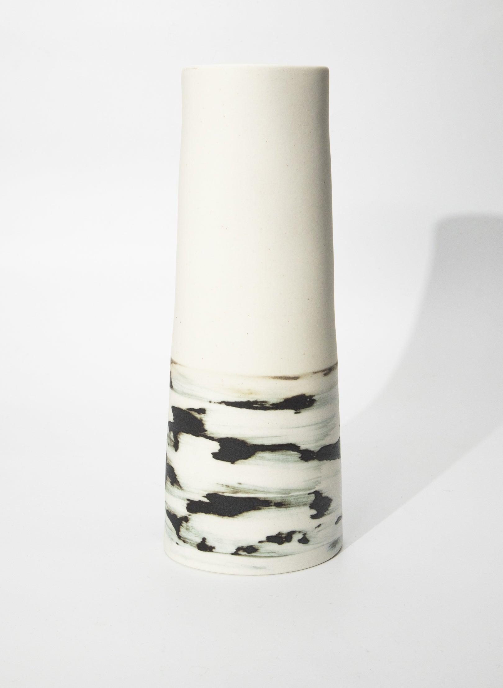 Extra Tall Vase - Black Shibori