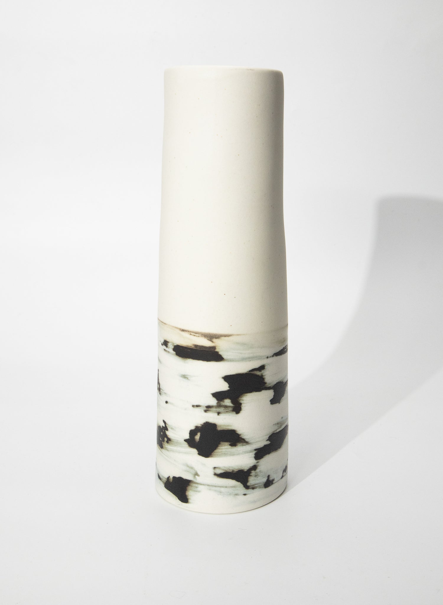 Extra Tall Vase - Black Shibori