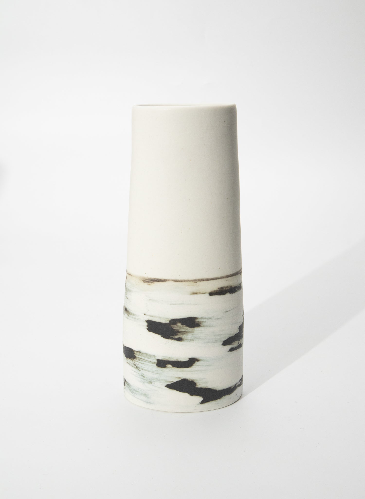 Medium Vase - Black Shibori