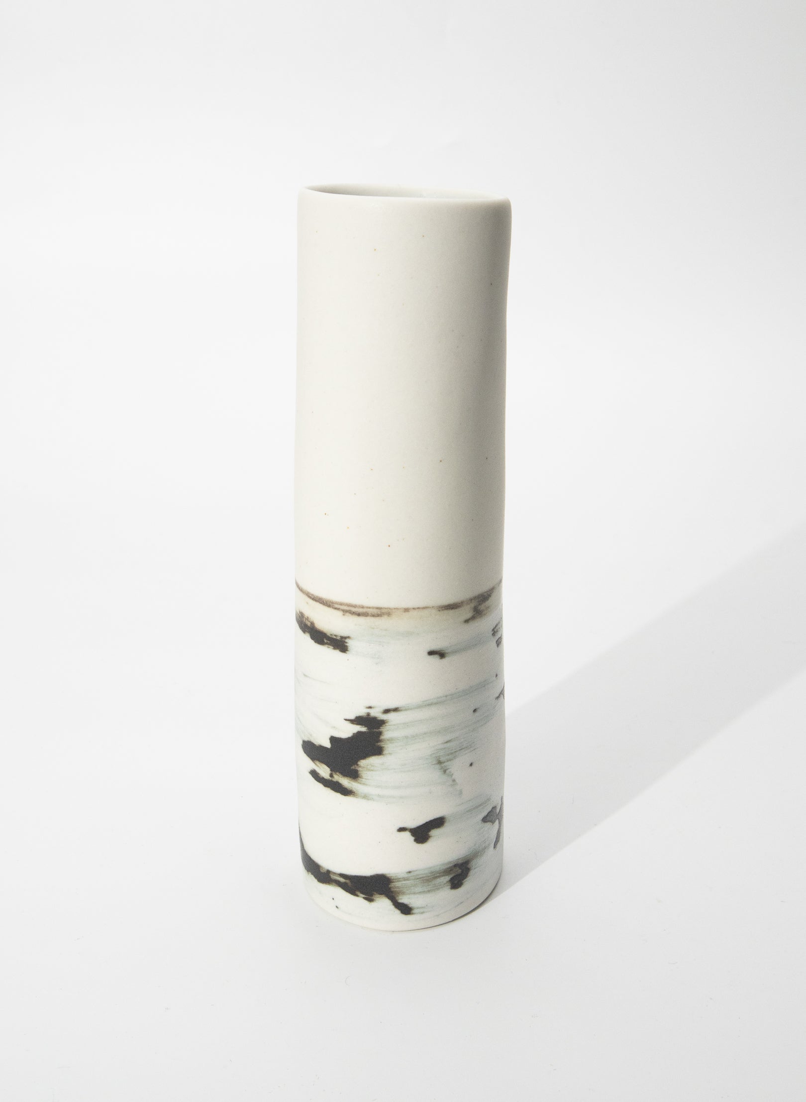 Medium Vase - Black Shibori