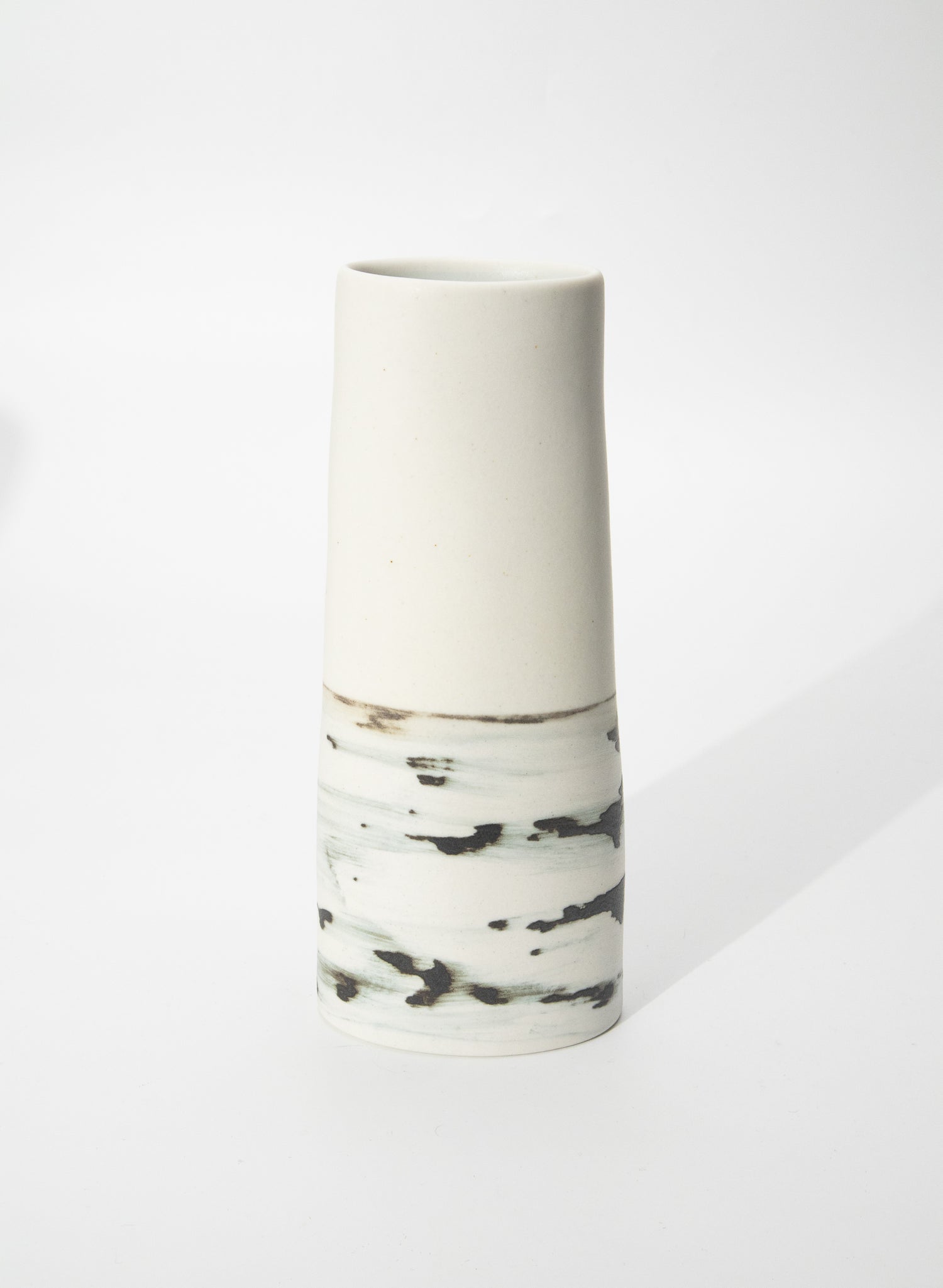 Medium Vase - Black Shibori