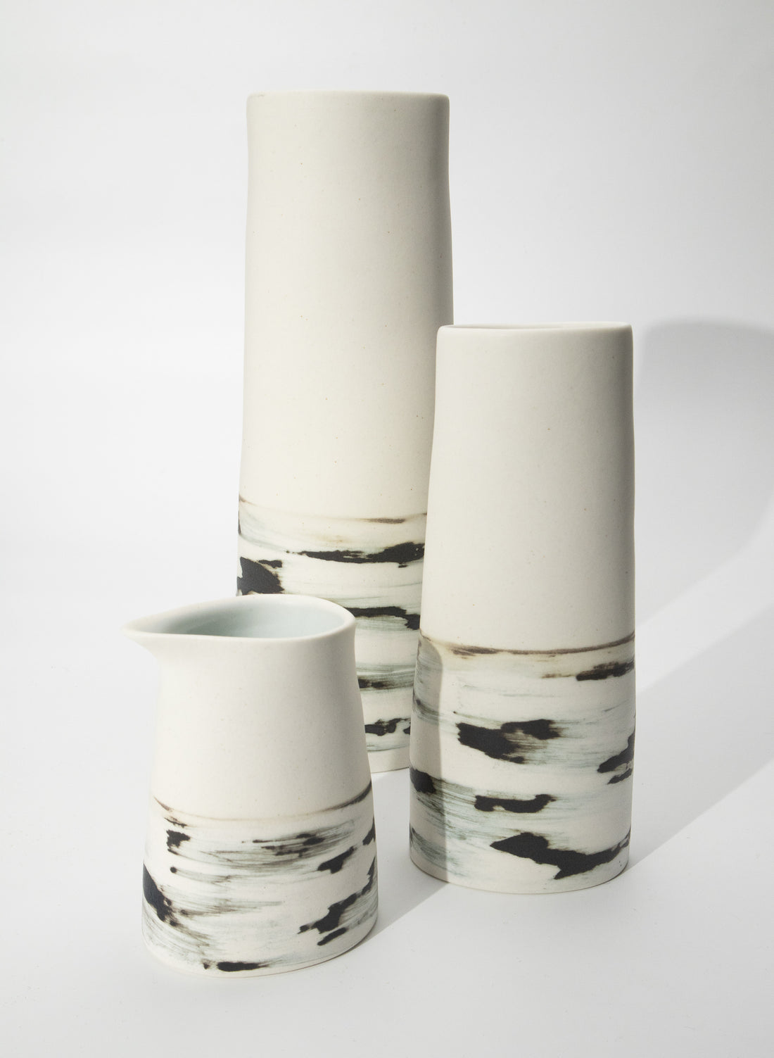 Medium Vase - Black Shibori