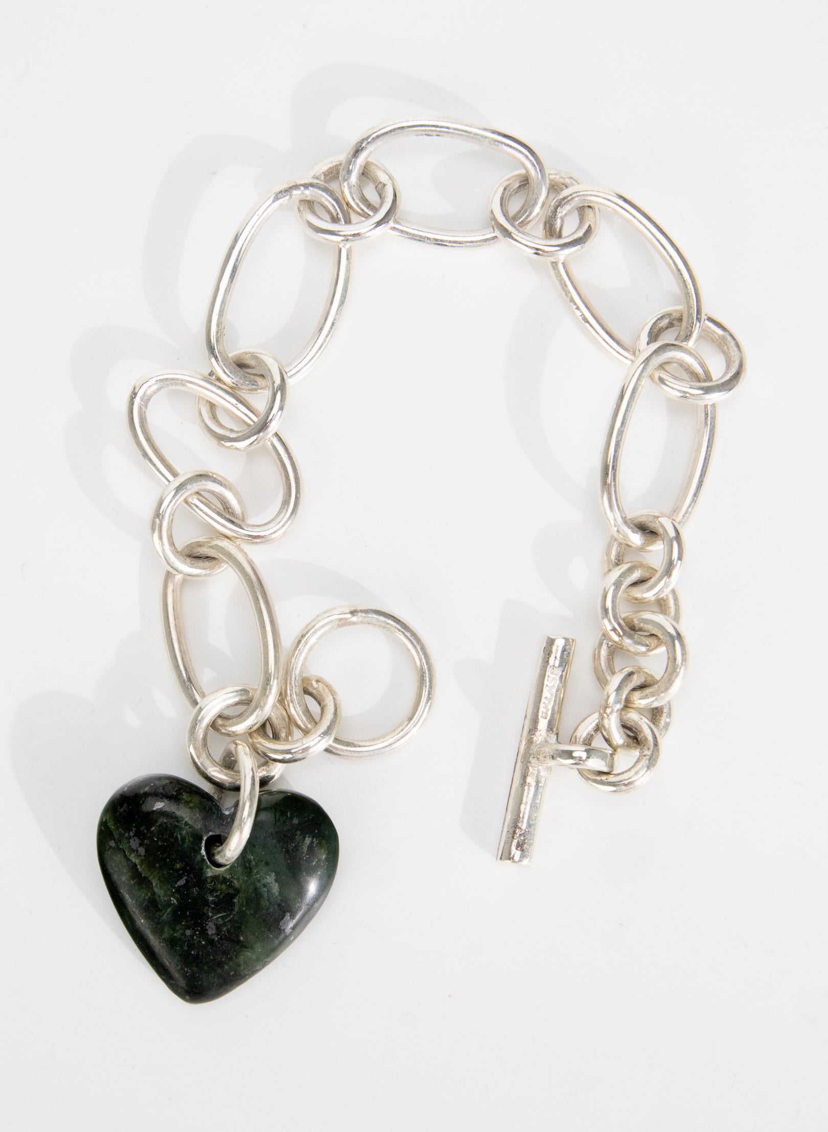 Big Green Heart Bracelet