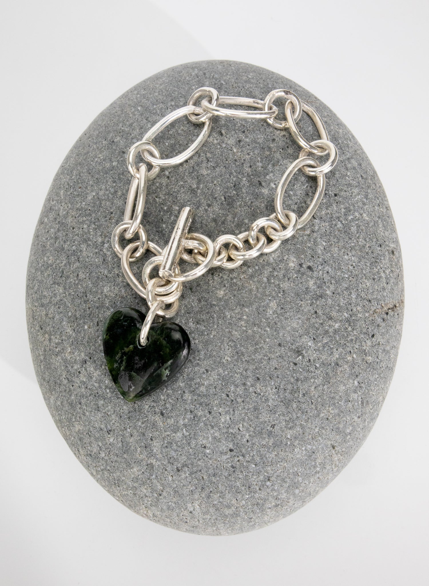 Big Green Heart Bracelet