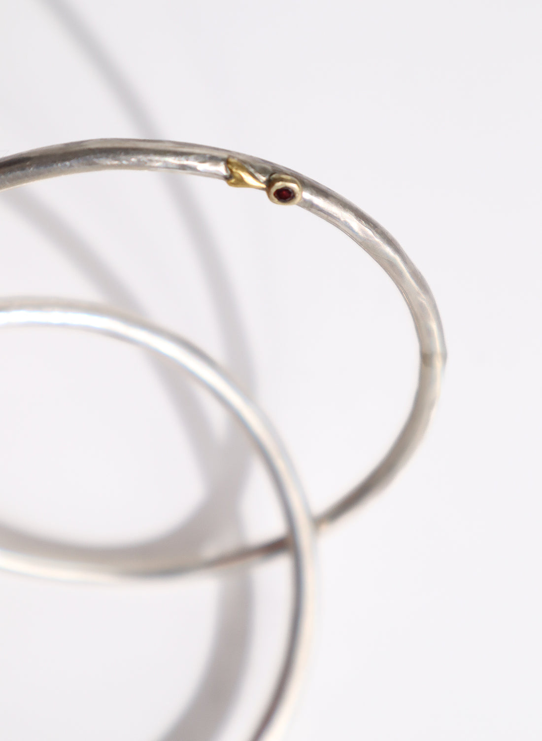 Darling Bud Bangle with Sterling Silver and 24ct African Garnet