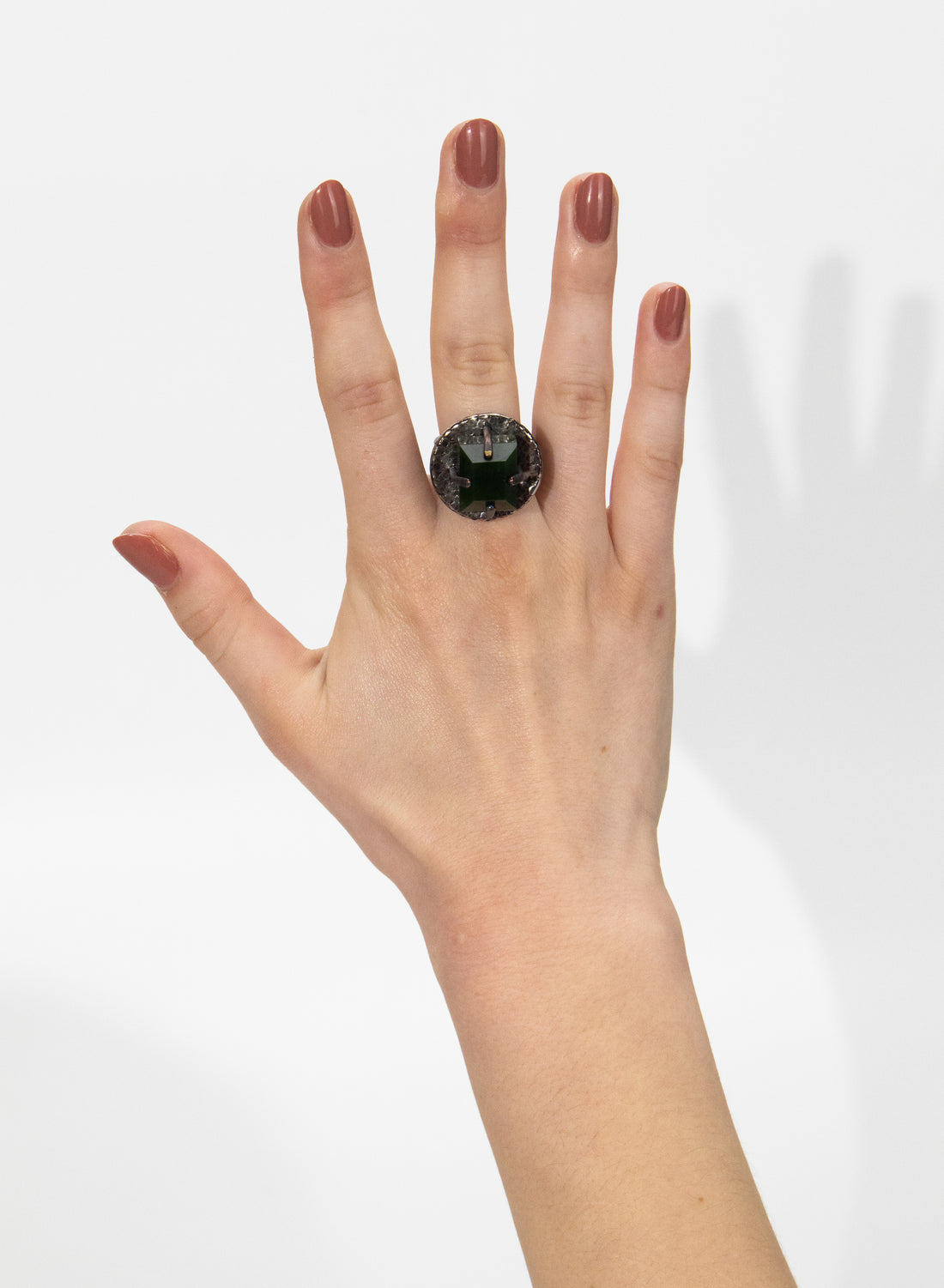 New Zealand Jade Pounamu and Sterling Silver Ring