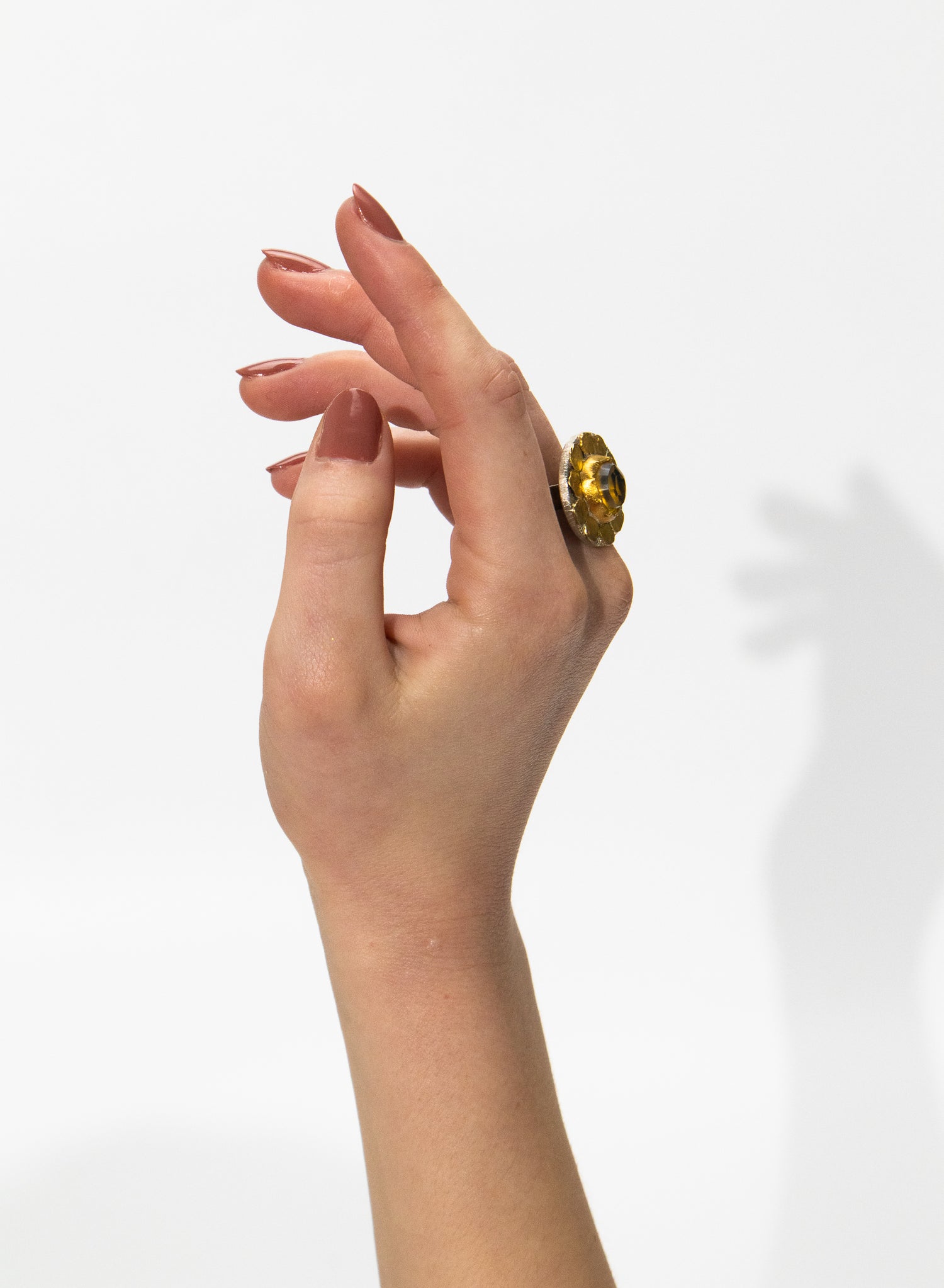 New Zealand Amber, 24ct Gold, South Island Gold Nuggets 98% Pure and Sterling Silver Ring