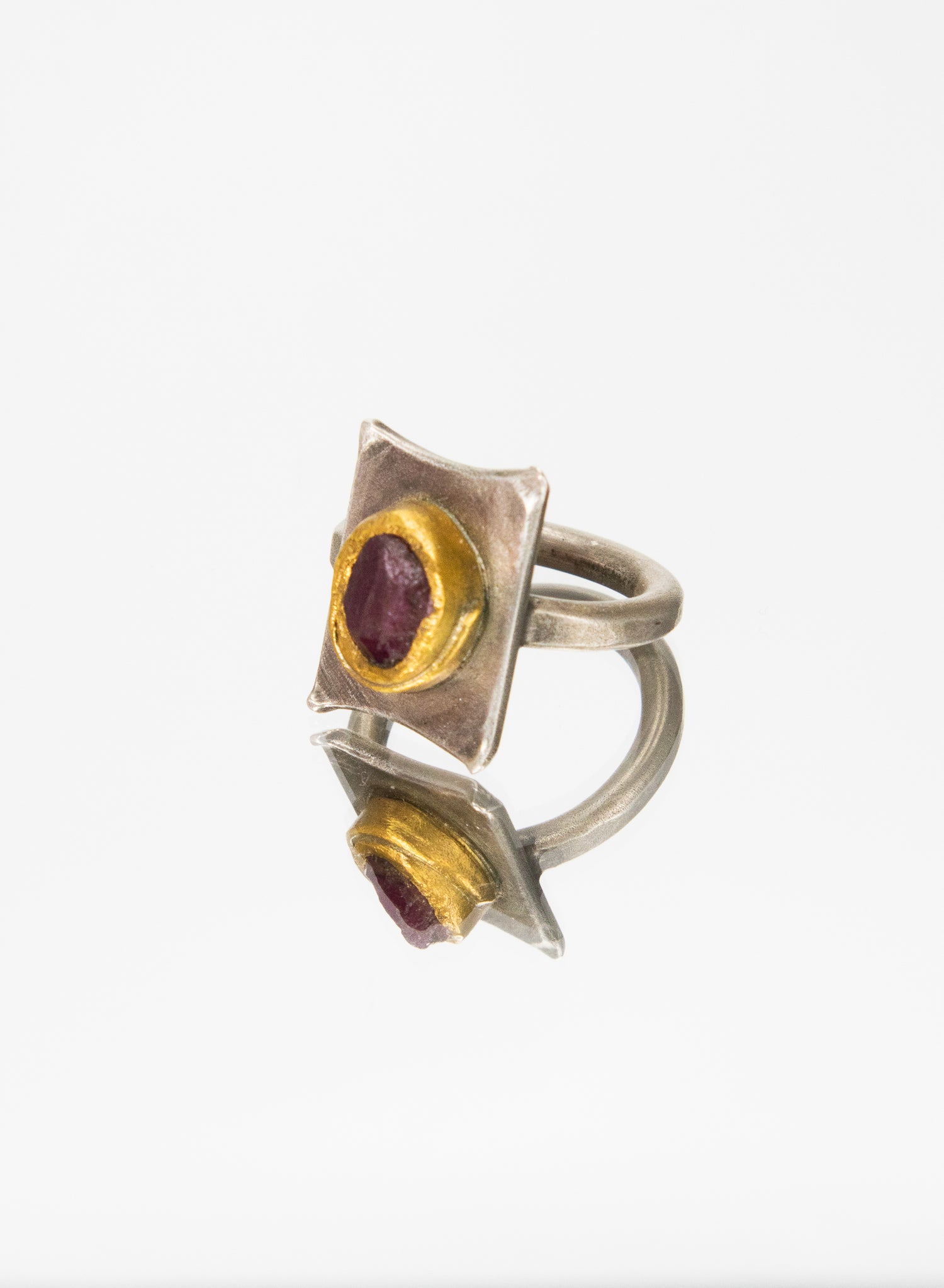 Ruby Natural Untreated and 24ct Gold Ring