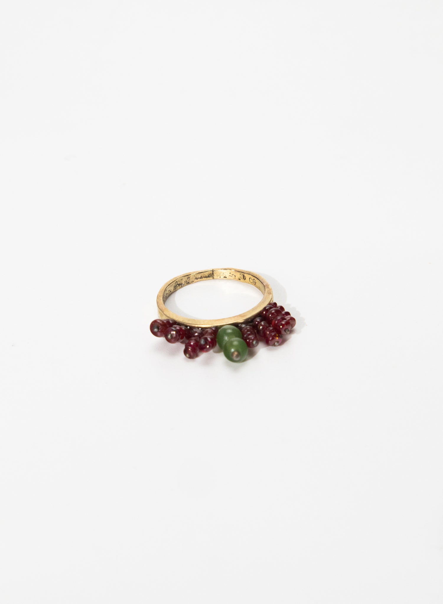 Rubies and 9ct Gold, New Zealand Jade Pounamu Ring