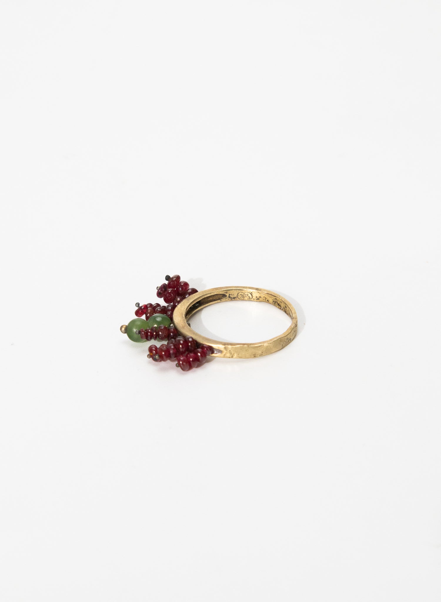 Rubies and 9ct Gold, New Zealand Jade Pounamu Ring