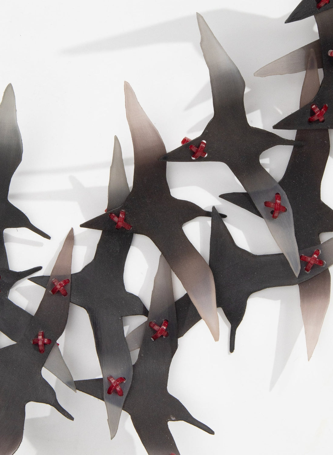 Flock of Godwits  - Black with red cross