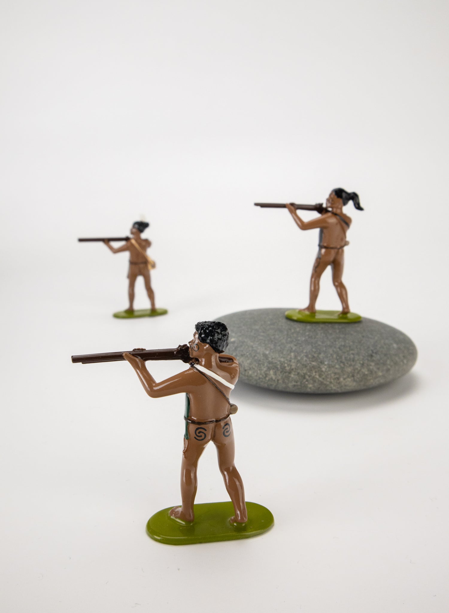 Maori Warrior With Rifle