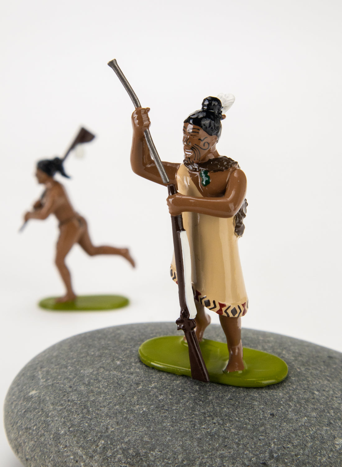 Maori Warrior With Rifle