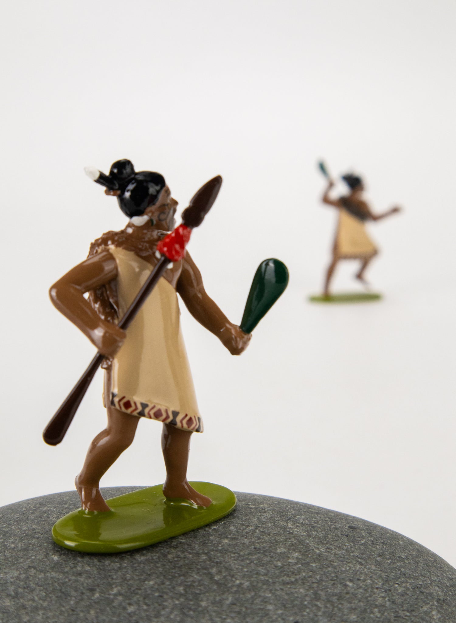 Māori Chief with Mere &amp; Spear