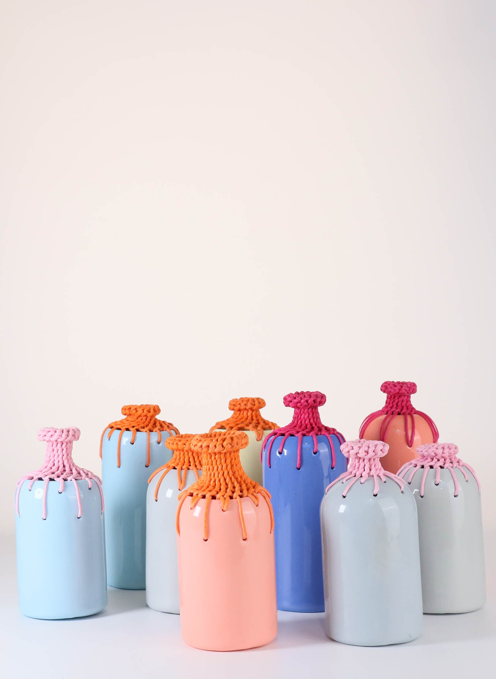 Colourburst Series: Soft Sage &amp; Orange Vase
