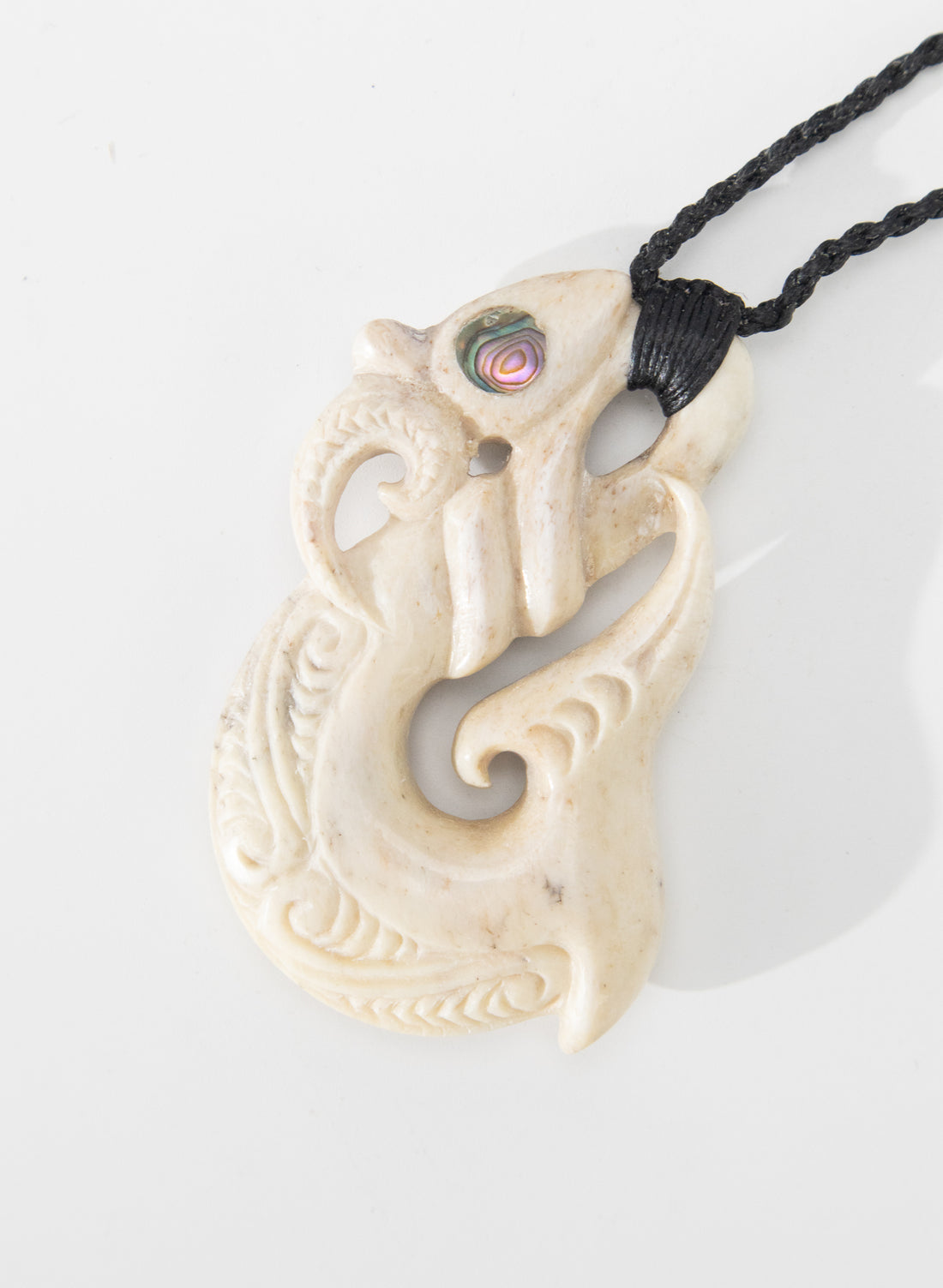 Carved Whalebone Manaia Necklace