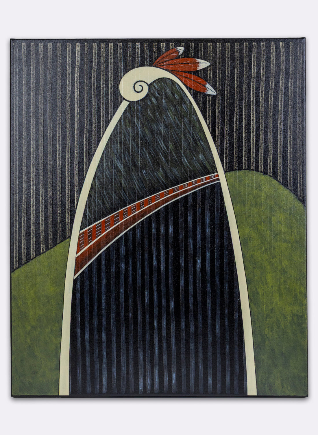 Red Feathers Original Painting