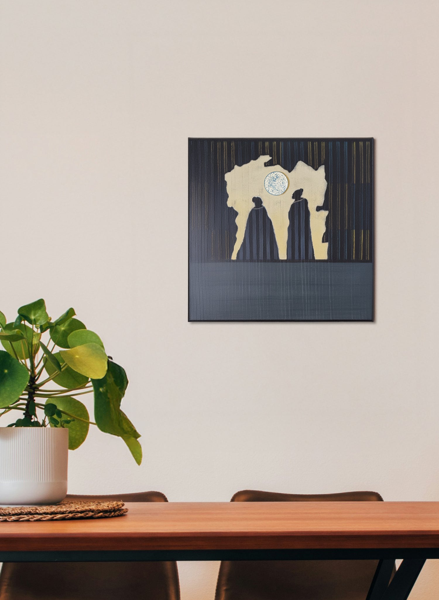 Standing With The Moon - Original Painting