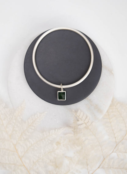 Rectangle Faceted Pounamu Bangle