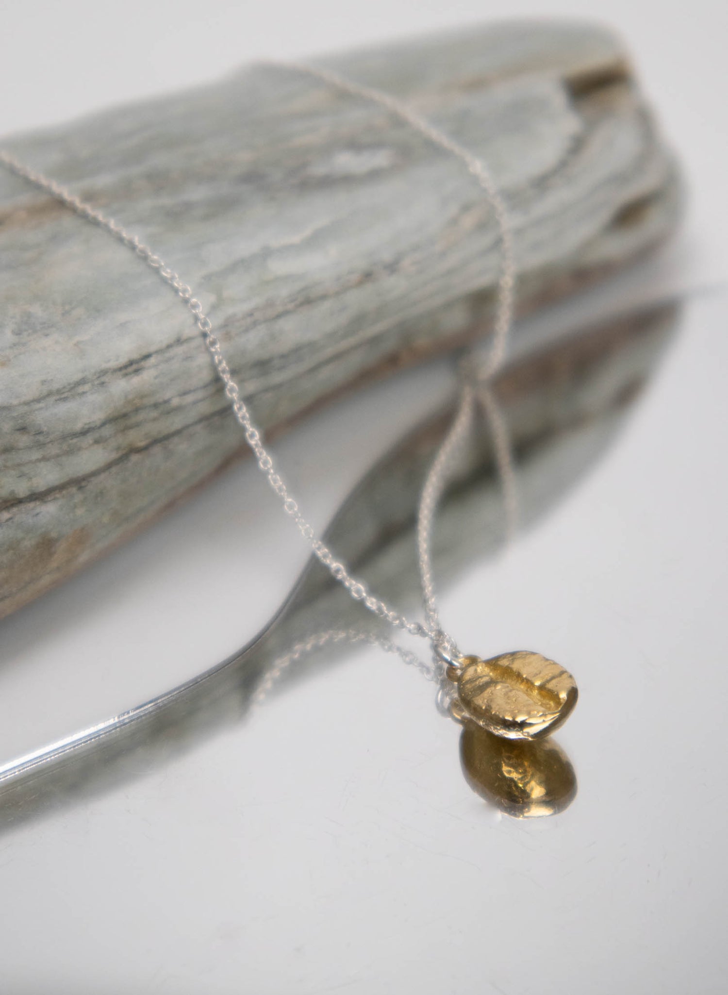 Gold Coffee Bean Necklace