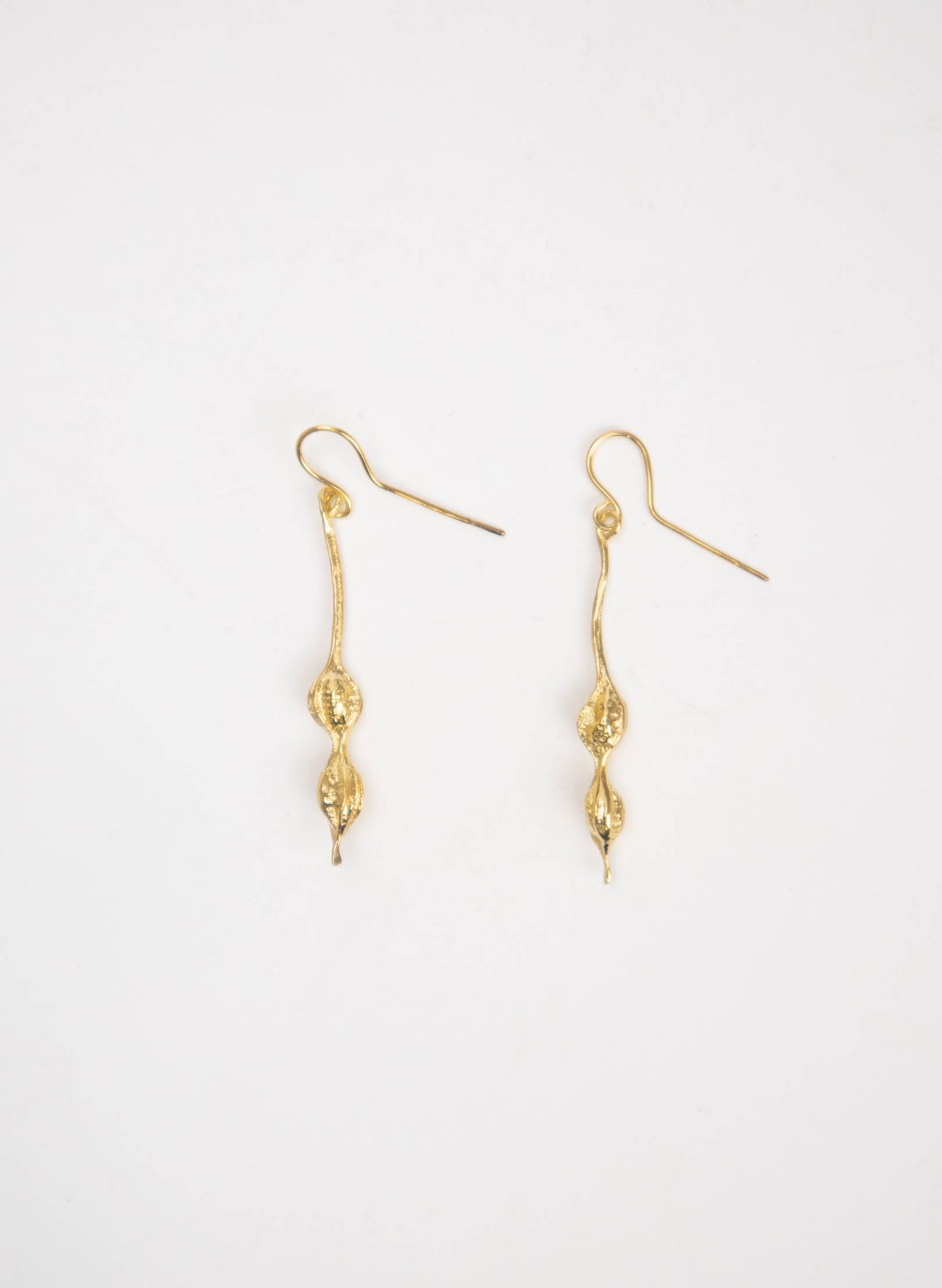 Kōwhai Drop Earrings - Yellow Gold