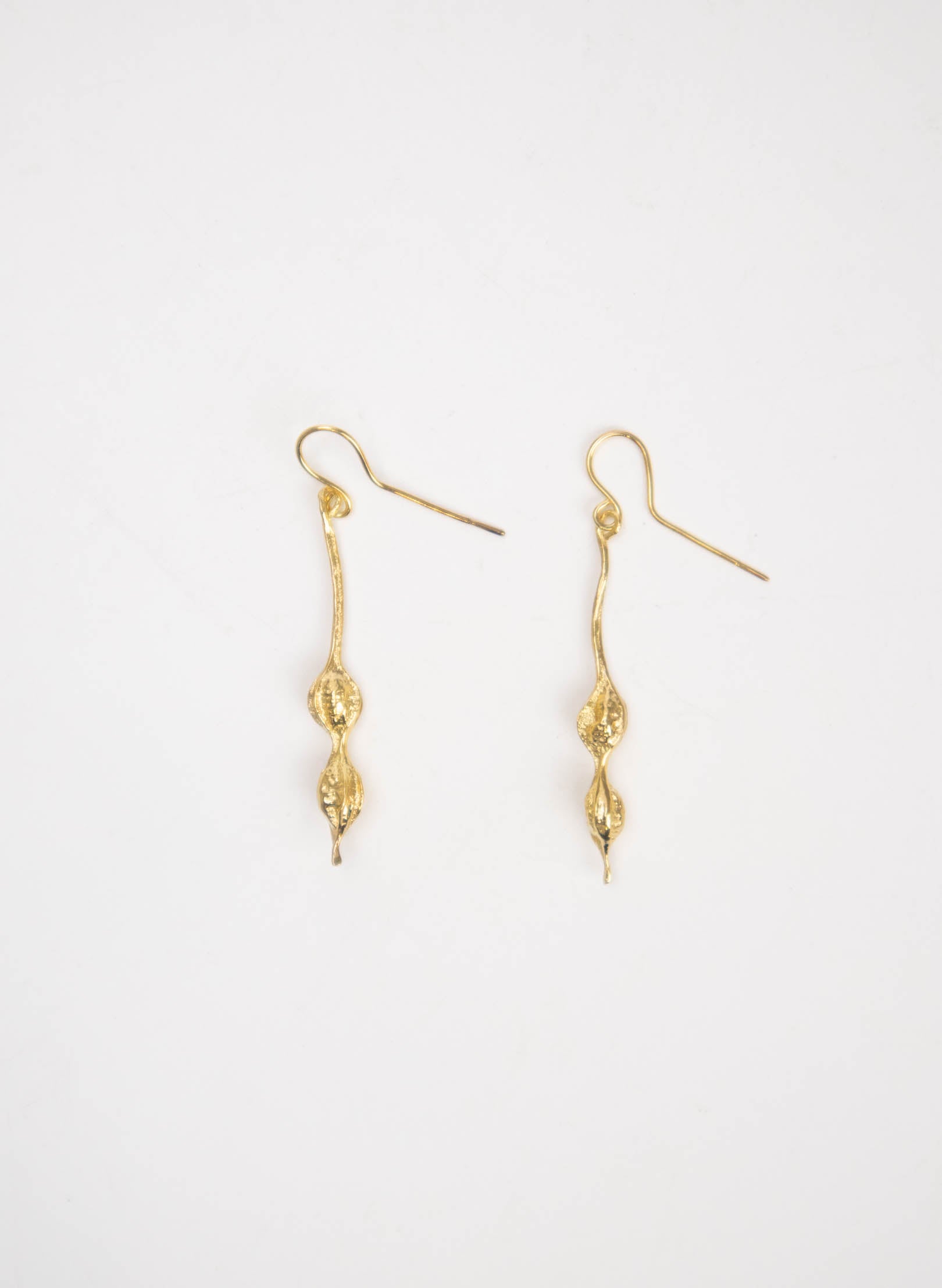 Kōwhai Drop Earrings - Yellow Gold