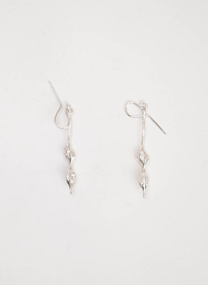 Kōwhai Drop Earrings - Sterling Silver