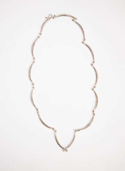 Scalloped Forged Necklace - Sterling Silver