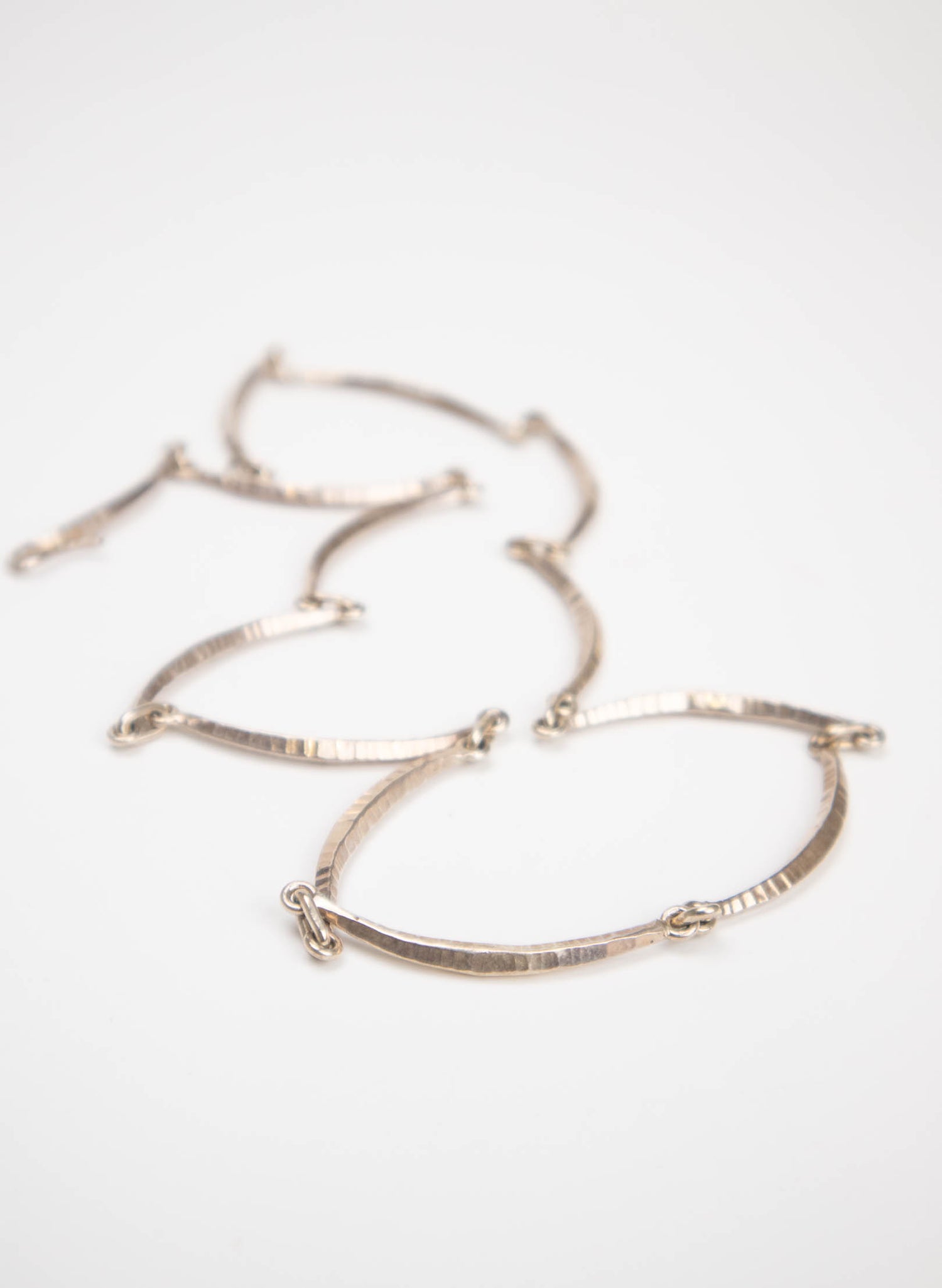 Scalloped Forged Necklace - Sterling Silver