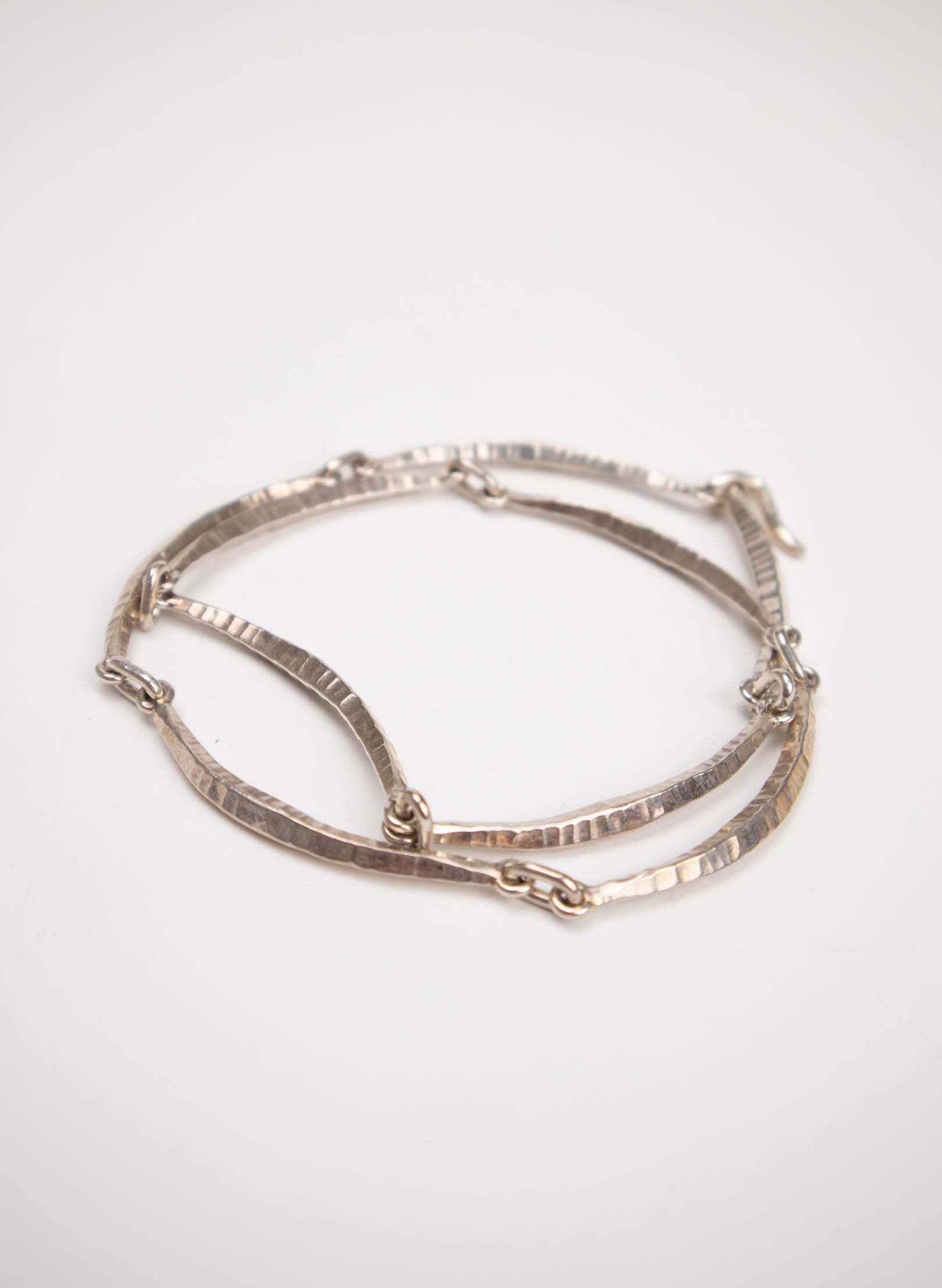 Scalloped Forged Necklace - Sterling Silver