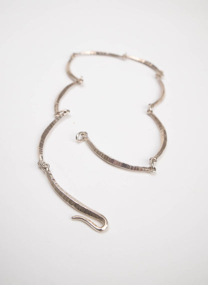 Scalloped Forged Necklace - Sterling Silver