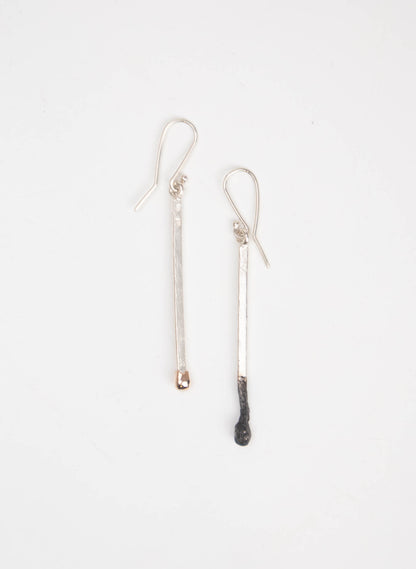 Burnt &amp; Live Matches Earrings