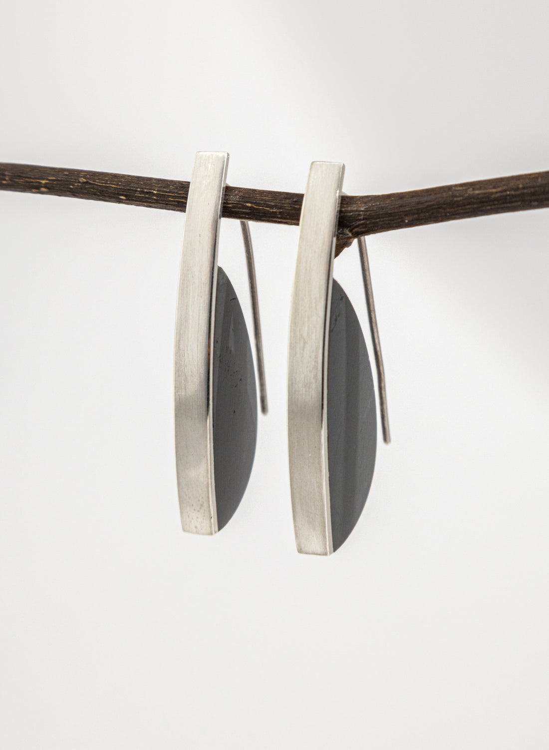 Curved Earrings - Argilite